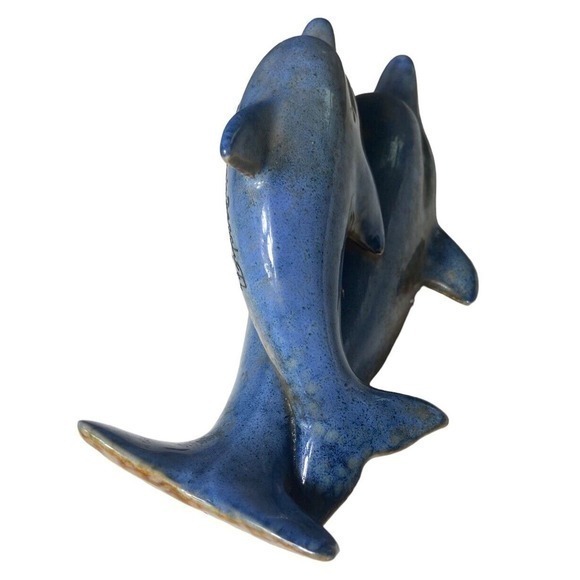 Pensacola Beach Ceramic Mom‎ & Baby Dolphin 8” L & 4 1/2” H Collectible - Picture 4 of 8